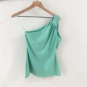 Susana Monaco One Shoulder Top Mint Green Size Small